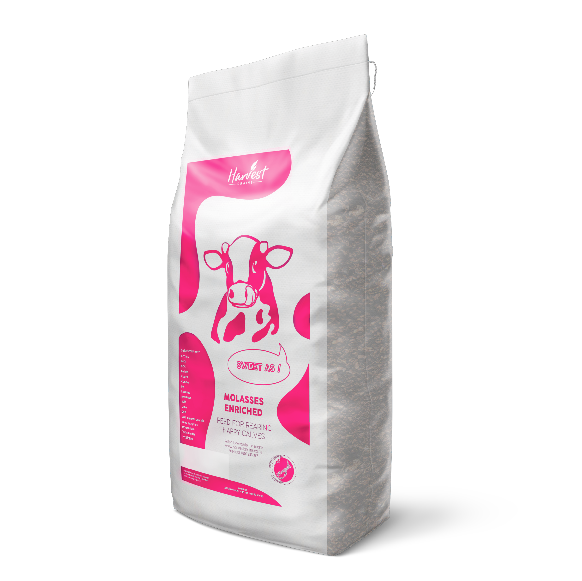 Calf Meal Sweet-As! 20kg (safe to feed around horses and dogs)