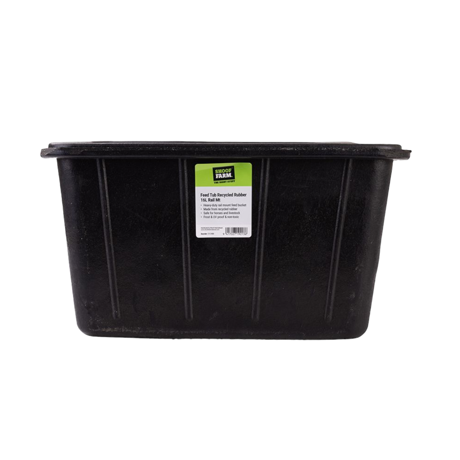 Rail Mounted Feed Tub - Recycled Rubber 16L