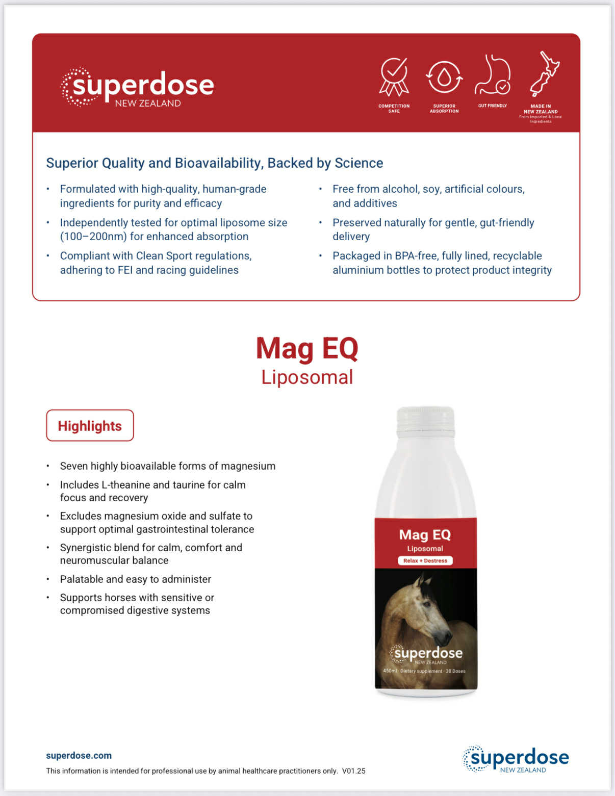 Superdose Liposomal Mag EQ 450ml – FEED CENTRAL